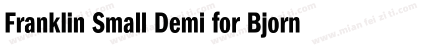 Franklin Small Demi for Bjorn B Dem字体转换
